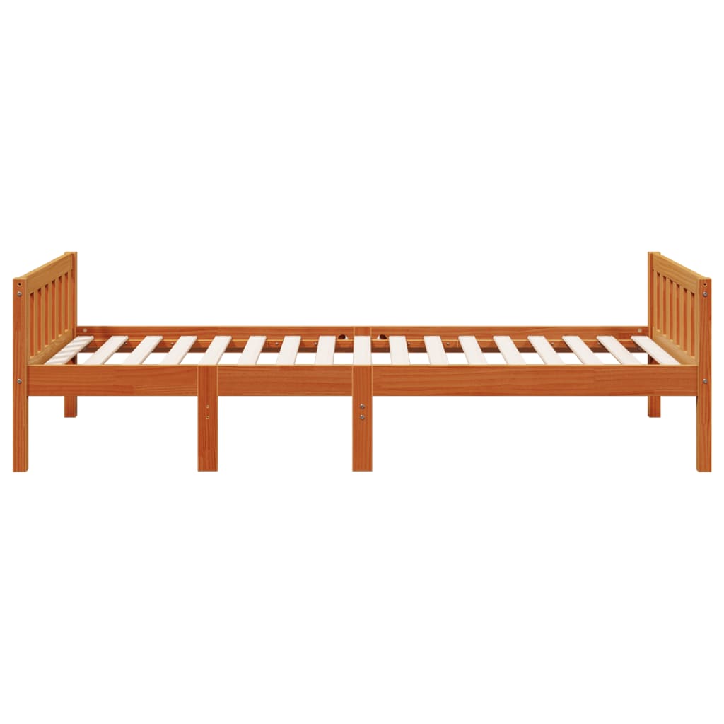 juniorseng uden madras 80x200 cm massivt fyrretræ gyldenbrun