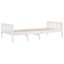 juniorseng uden madras 90x190 cm massivt fyrretræ hvid