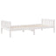 juniorseng uden madras 90x190 cm massivt fyrretræ hvid