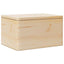 trækasse med låg 40x30x23 cm massivt fyrretræ