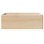 trækasse med håndtag 40x30x13 cm massivt træ fyrretræ