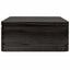 trækasse med låg sort 40x30x13 cm massivt træ fyrretræ