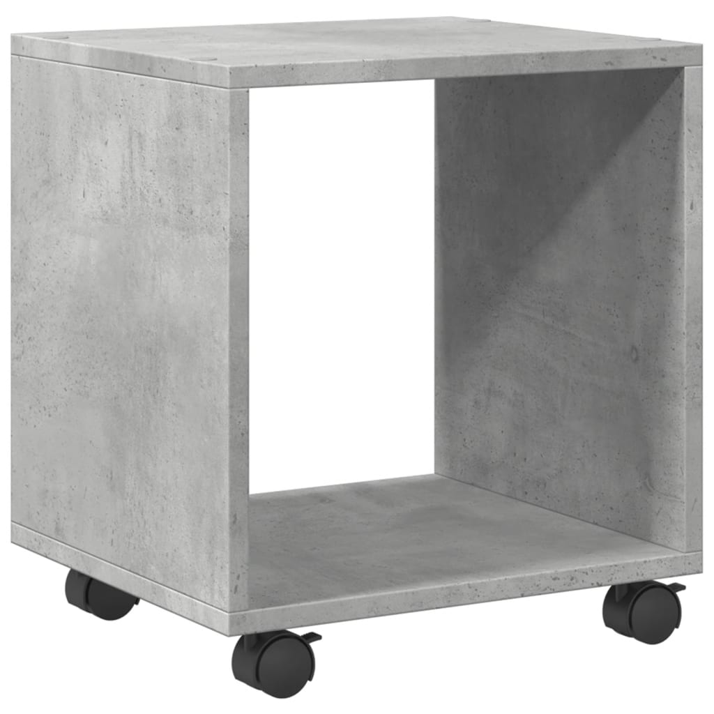 rullebord 37x33x42,5 cm konstrueret træ betongrå