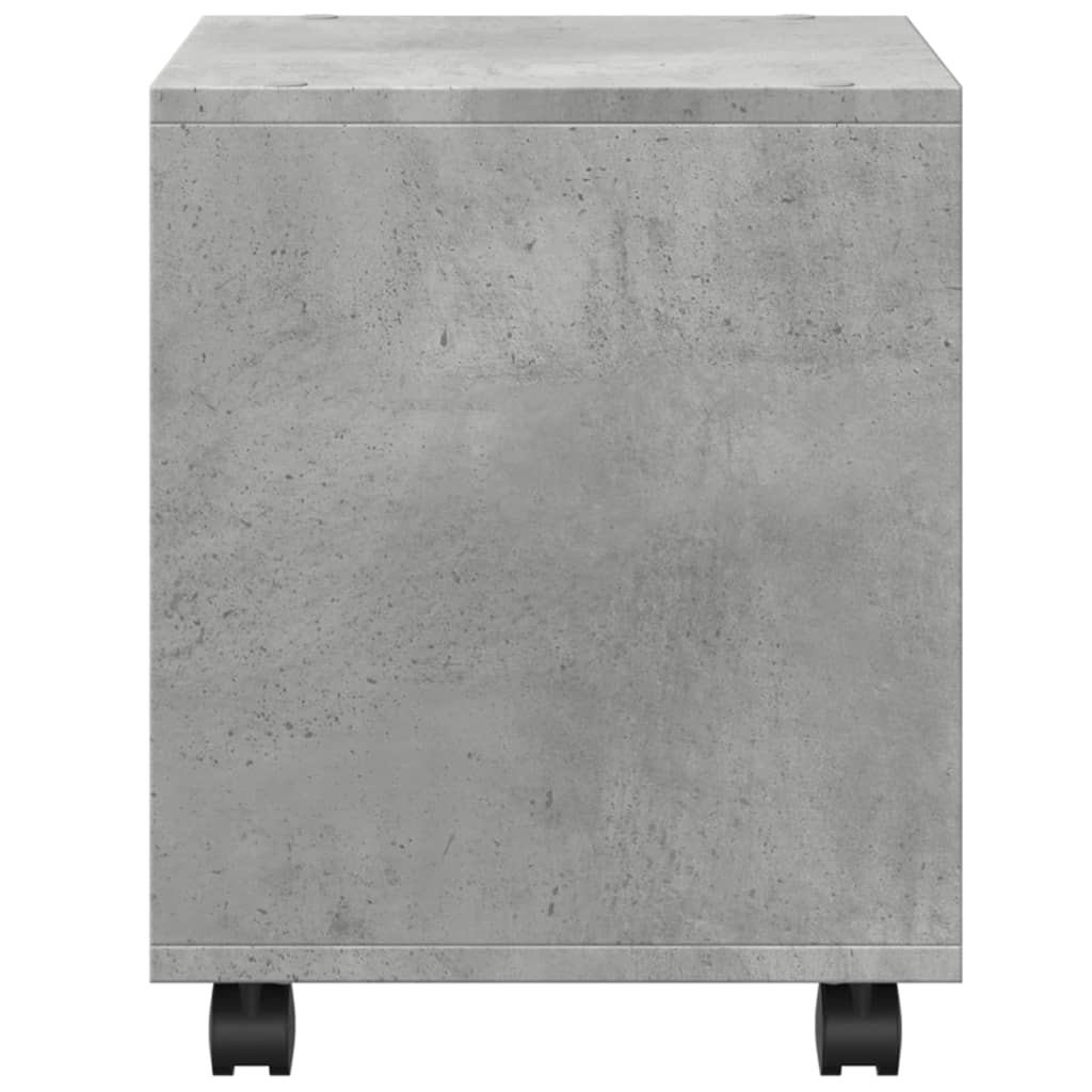 rullebord 37x33x42,5 cm konstrueret træ betongrå