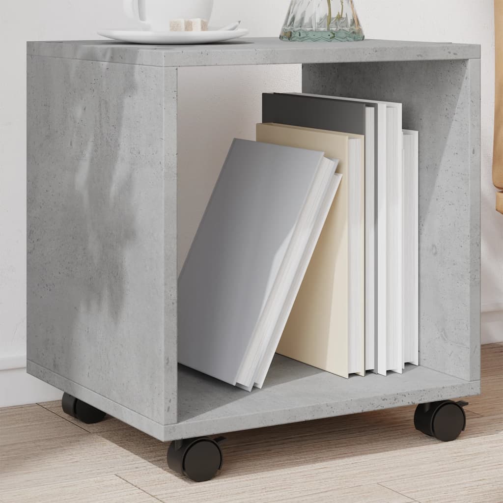 rullebord 37x33x42,5 cm konstrueret træ betongrå