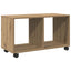 rullebord 72x33x42,5 cm konstrueret træ egetræsfarve