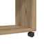 sidebord med hjul 70x35x60 cm konstrueret træ egetræsfarve