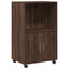rullebord 55x40x91 cm konstrueret træ brun egetræsfarve
