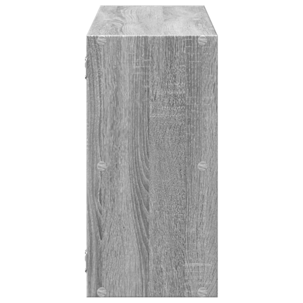 væghylde 100x25x50 cm konstrueret træ grå sonoma-eg