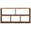 væghylde 100x25x50 cm konstrueret træ sort gammelt træ-look