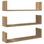 plantestativer 3 stk. 80x18x18 cm konstrueret træ egetræsfarve