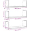 plantestativer 3 stk. 80x18x18 cm konstrueret træ egetræsfarve