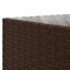 sofasæt til haven 10 dele med hynder polyrattan brun