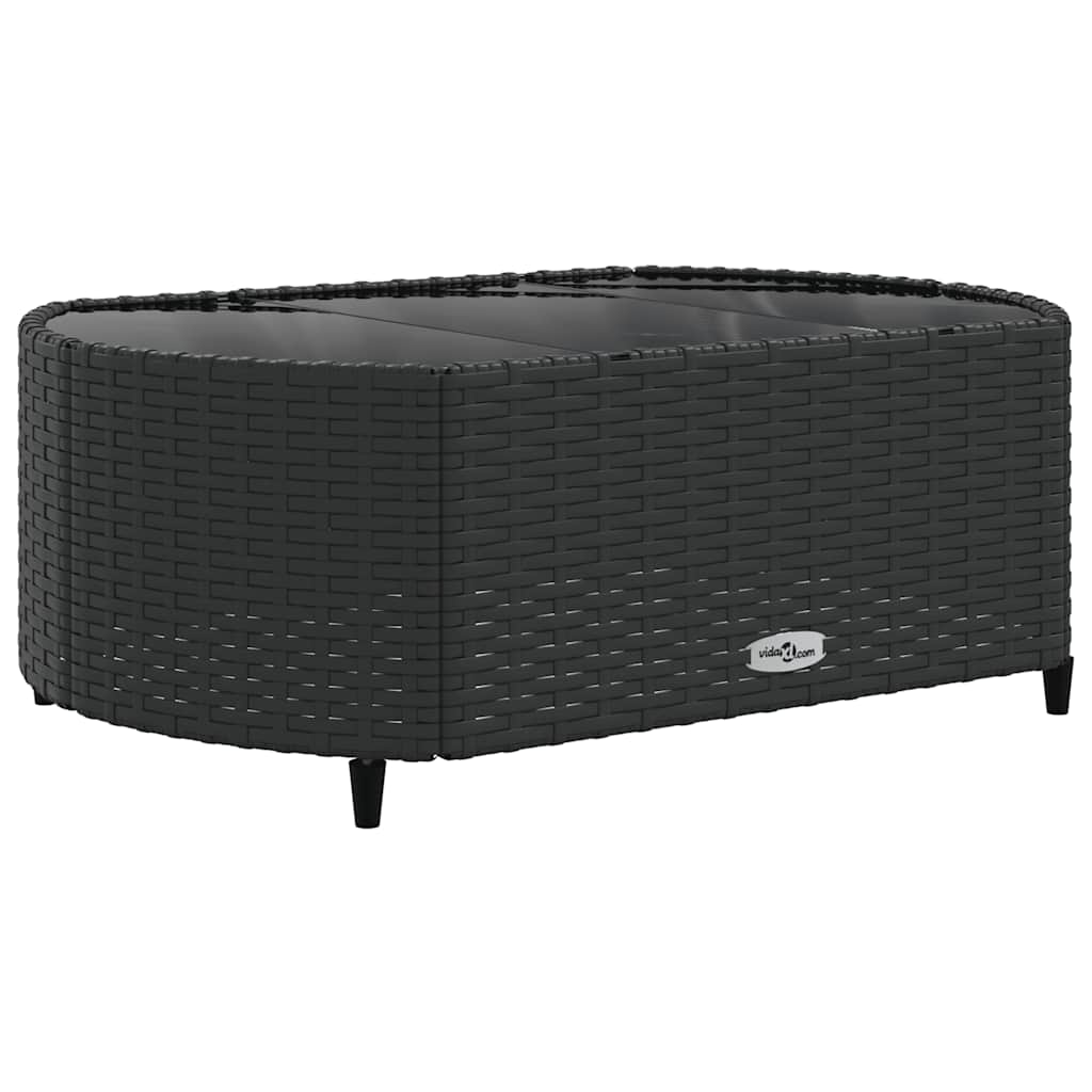 sofasæt til haven 4 dele med hynder polyrattan sort
