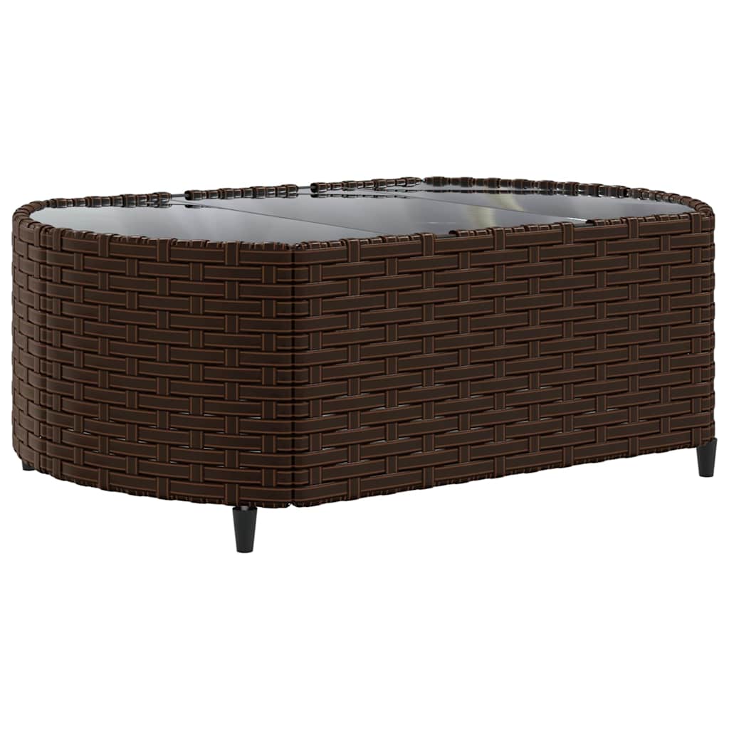 sofasæt til haven 4 dele med hynder polyrattan brun