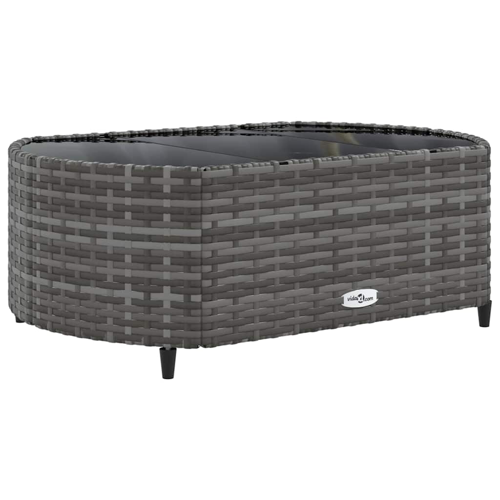 sofasæt til haven 4 dele med hynder polyrattan grå