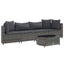 sofasæt 5 dele med hynder polyrattan grå