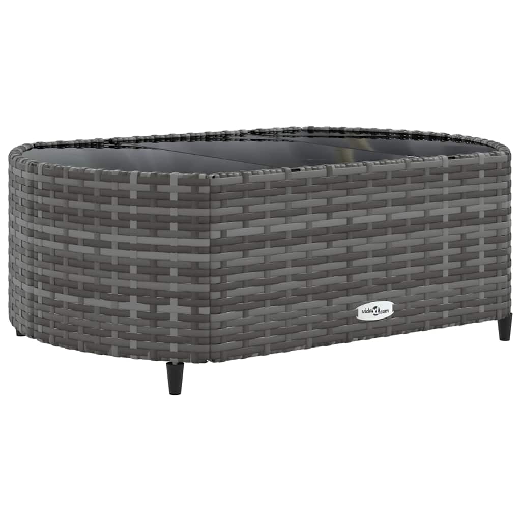 sofasæt 5 dele med hynder polyrattan grå