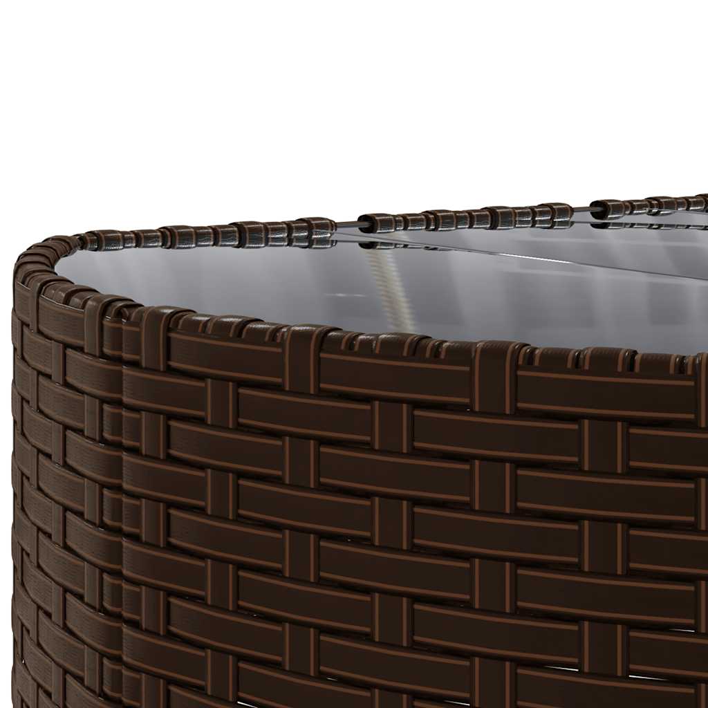 sofasæt til haven 7 dele med hynder polyrattan brun