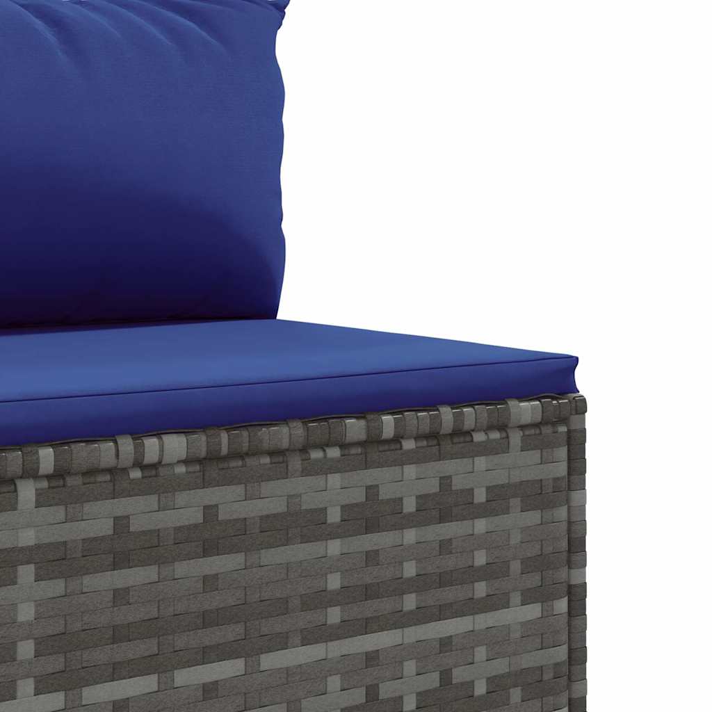 sofasæt til haven 8 dele med hynder polyrattan grå