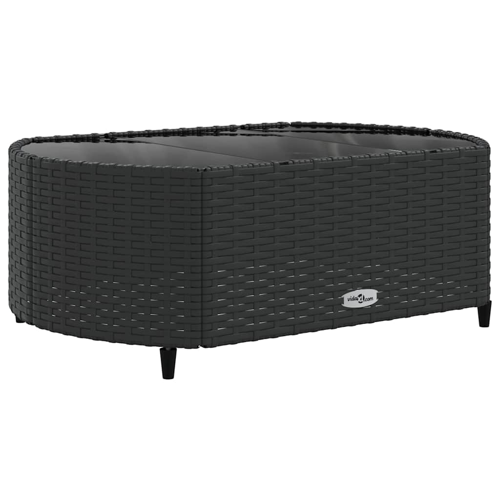sofasæt til haven 6 dele med hynder polyrattan sort