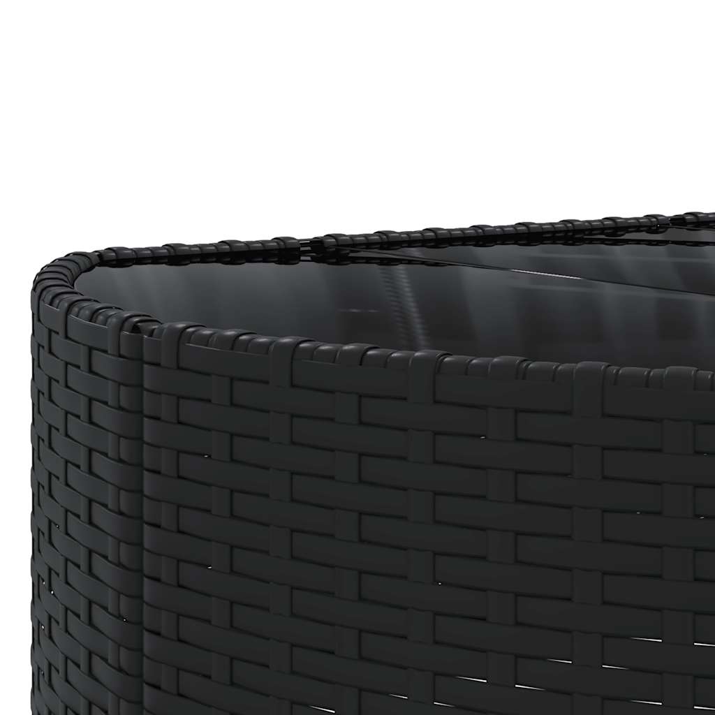 sofasæt til haven 6 dele med hynder polyrattan sort
