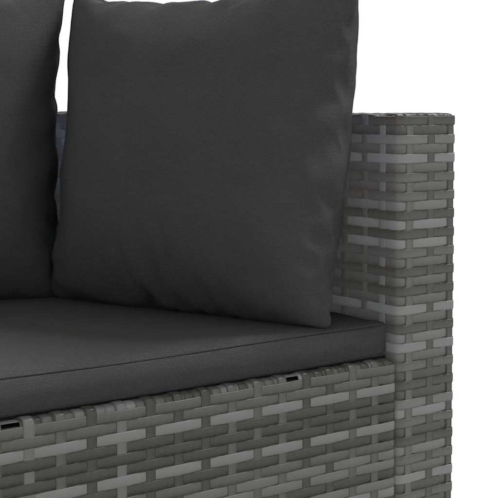 sofasæt til haven 10 dele med hynder polyrattan grå