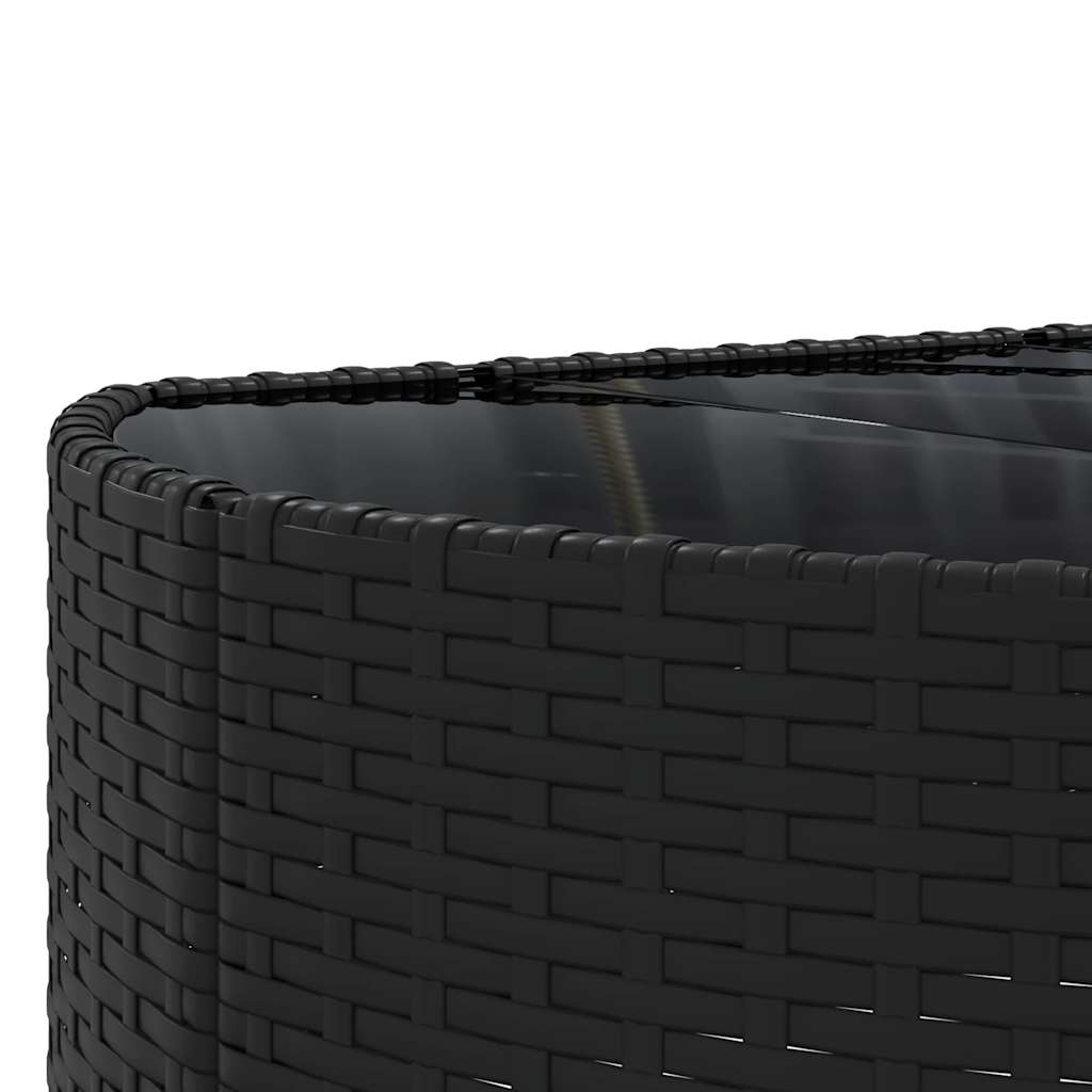 sofasæt til haven 6 dele med hynder polyrattan sort