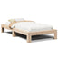 sengeramme uden madras 75x190 cm massivt fyrretræ
