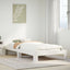 sengeramme uden madras 75x190 cm massivt fyrretræ hvid