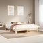 sengeramme uden madras 200x200 cm massivt fyrretræ