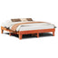sengeramme uden madras 200x200 cm massivt fyrretræ gyldenbrun
