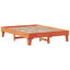 sengeramme uden madras 150x200 cm massivt fyrretræ gyldenbrun