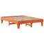 sengeramme uden madras 150x200 cm massivt fyrretræ gyldenbrun