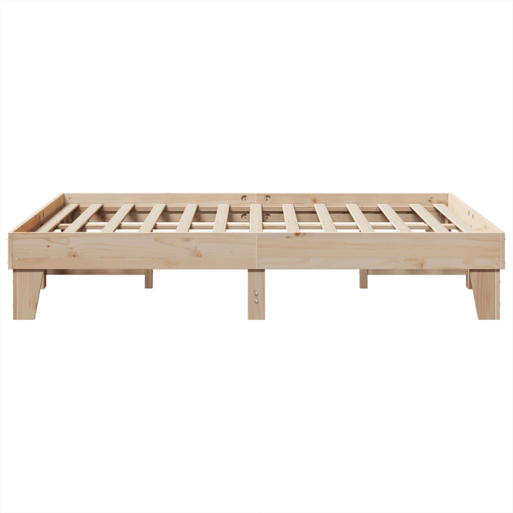 sengeramme uden madras 140x200 cm massivt fyrretræ