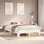sengeramme uden madras 140x200 cm massivt fyrretræ hvid