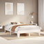 sengeramme uden madras 140x190 cm massivt fyrretræ hvid