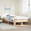 sengeramme uden madras 135x190 cm massivt fyrretræ hvid