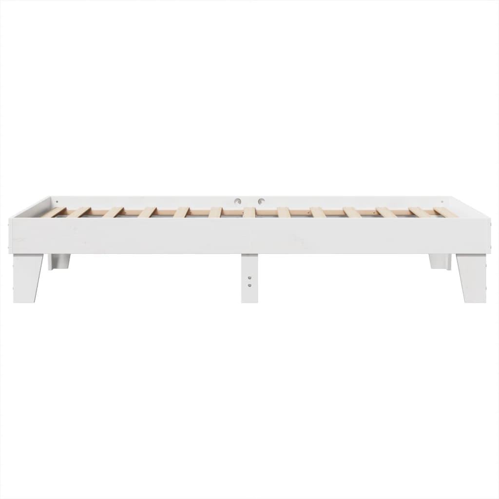 sengeramme uden madras 90x190 cm massivt fyrretræ hvid