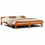 sengeramme uden madras 200x200 cm massivt fyrretræ gyldenbrun
