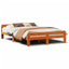 sengeramme uden madras 160x200 cm massivt fyrretræ gyldenbrun