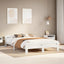 sengeramme uden madras 150x200 cm massivt fyrretræ hvid