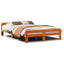 sengeramme uden madras 150x200 cm massivt fyrretræ gyldenbrun