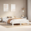 sengeramme uden madras 140x190 cm massivt fyrretræ hvid