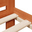 sengeramme uden madras 135x190 cm massivt fyrretræ brun