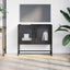tv-bord 68x39x60,5 cm koldvalset stål sort