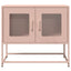 tv-bord 68x39x60,5 cm koldvalset stål lyserød