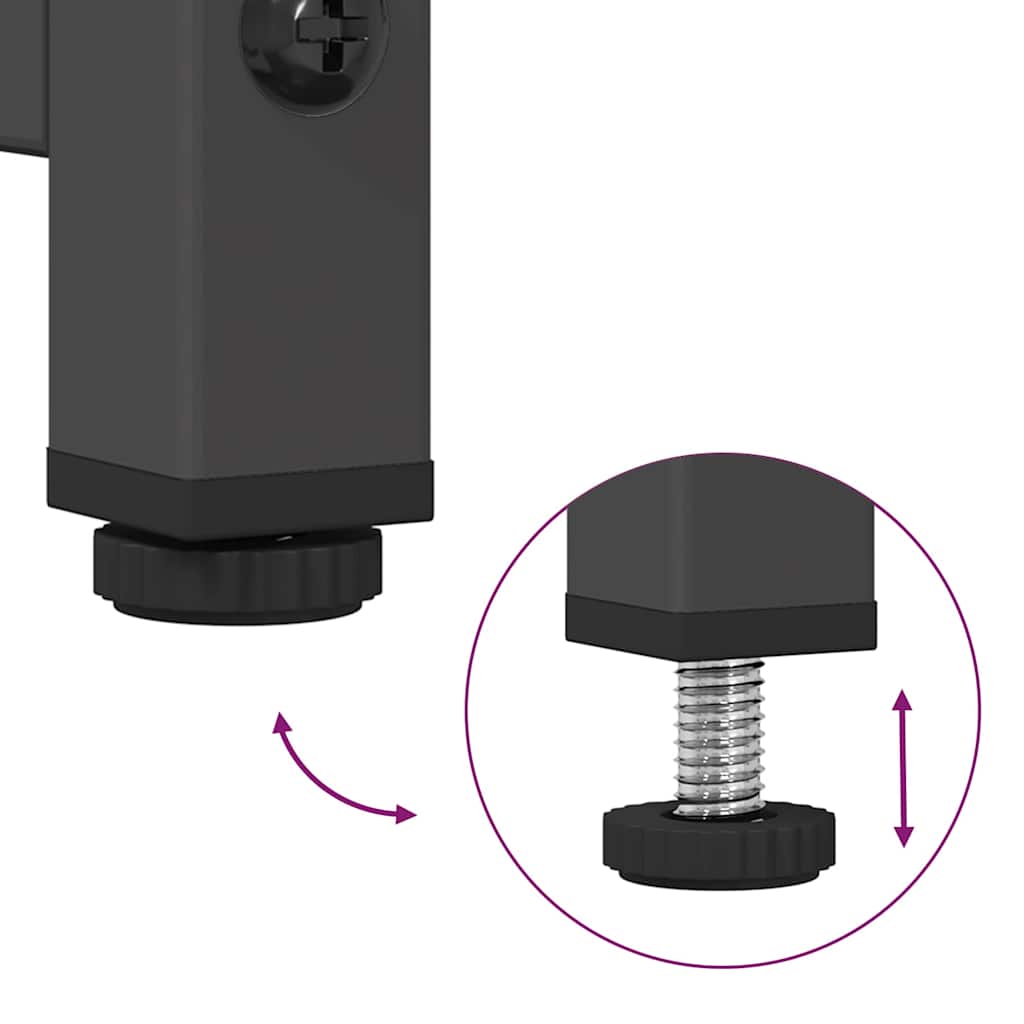 højskab 68x39x123 cm stål sort