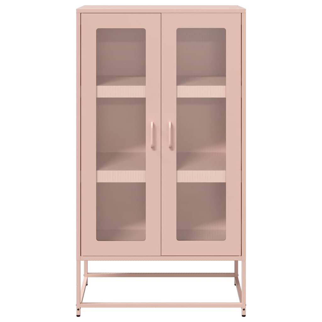 højskab 68x39x123 cm stål lyserød