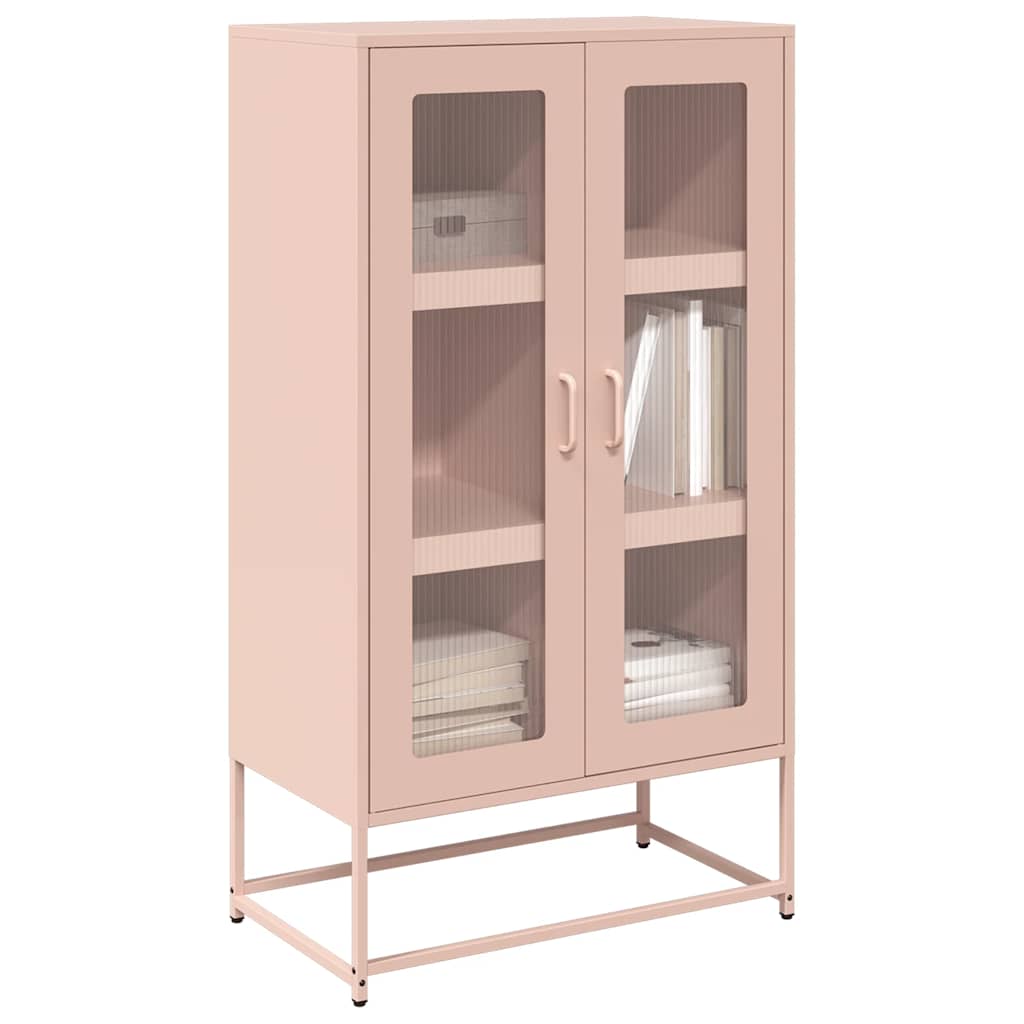 højskab 68x39x123 cm stål lyserød